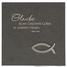 Schieferrelief: "Glaube"