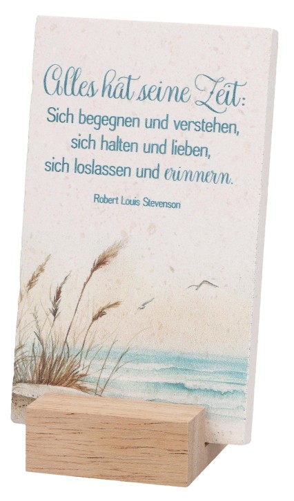 Natursteinrelief: "Alles hat seine Zeit ..."